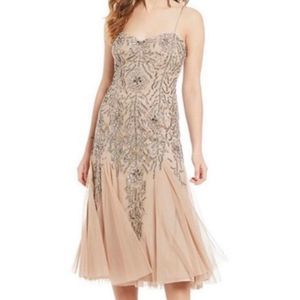 Gianni Bini Blush Embellished Tulle Dress